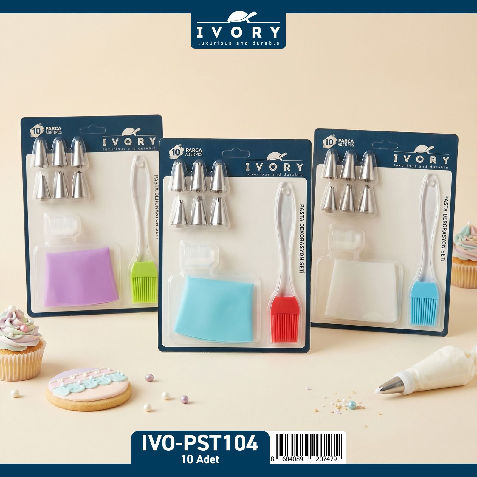 İVORY 10 PARÇA PASTA SETİ PST104